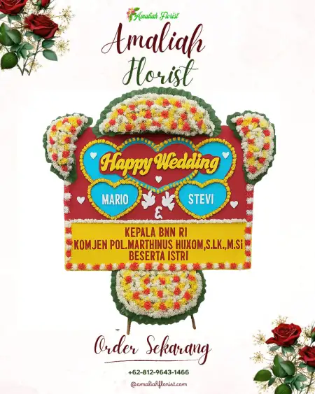Papan Bunga Pernikahan Simongagrok